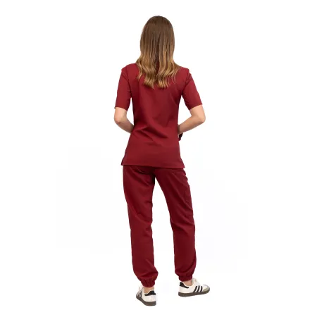 Spodnie medyczne SCRUBS MEDI TEDDY - LLEVANTI MERLOT SCRUB